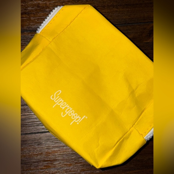 Supergoop! "Every Single Day" Paper Yellow Makeup Bag - Pouch - Picture 6 of 6
